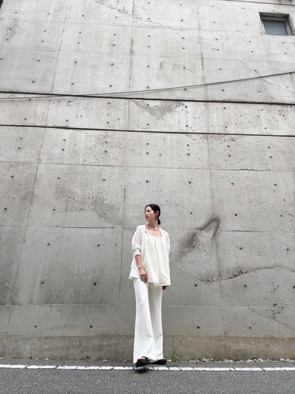 sheer hem frill short cardigan