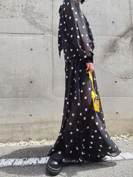 dot 2way blouse＆widepants set up