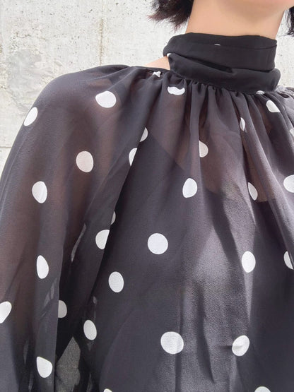 dot 2way blouse＆widepants set up