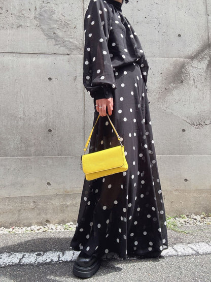 dot 2way blouse＆widepants set up