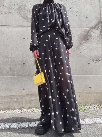 dot 2way blouse＆widepants set up