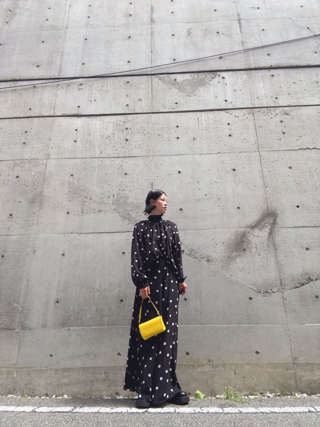 dot 2way blouse＆widepants set up