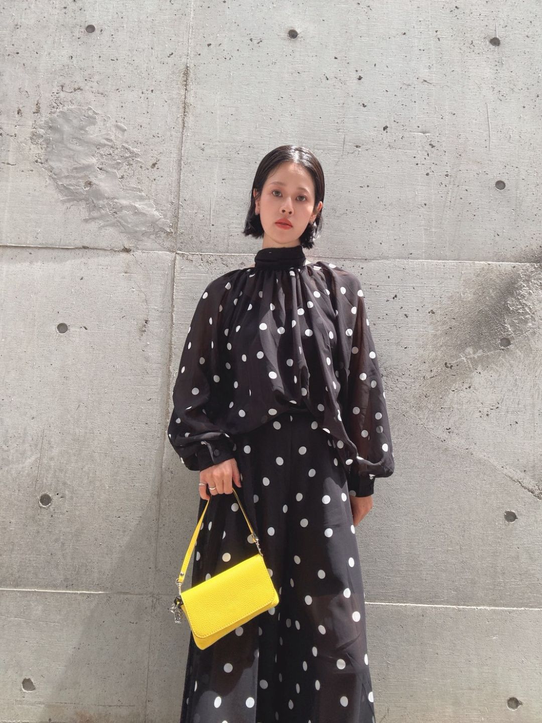 dot 2way blouse＆widepants set up