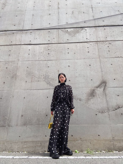 dot 2way blouse＆widepants set up