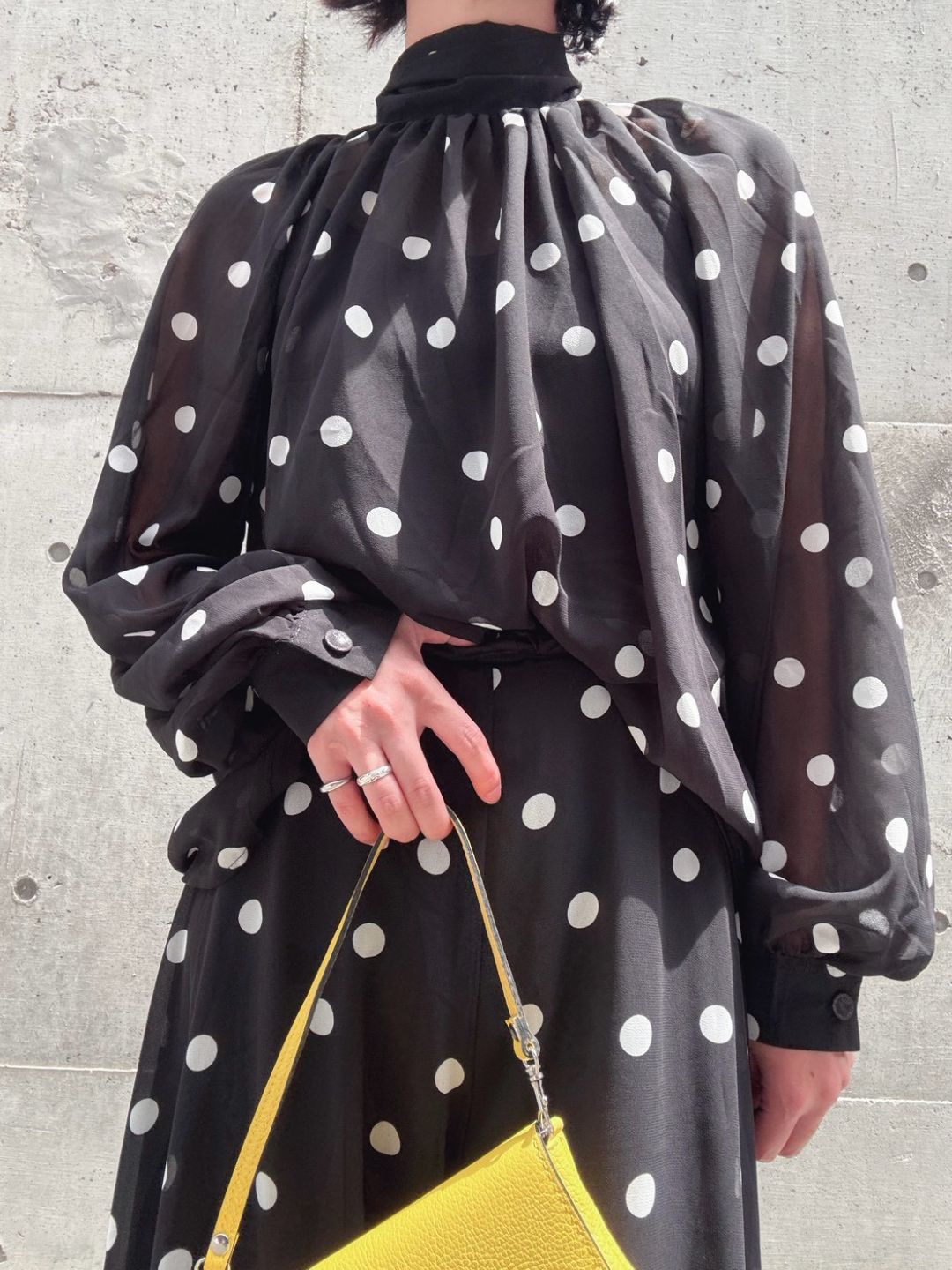 dot 2way blouse＆widepants set up