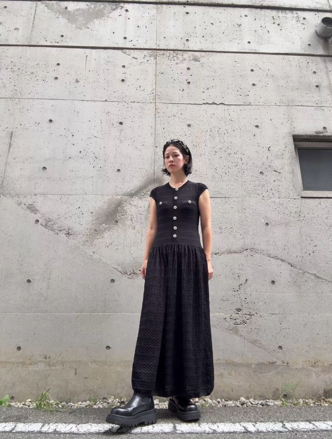 bijou button maxi one piece