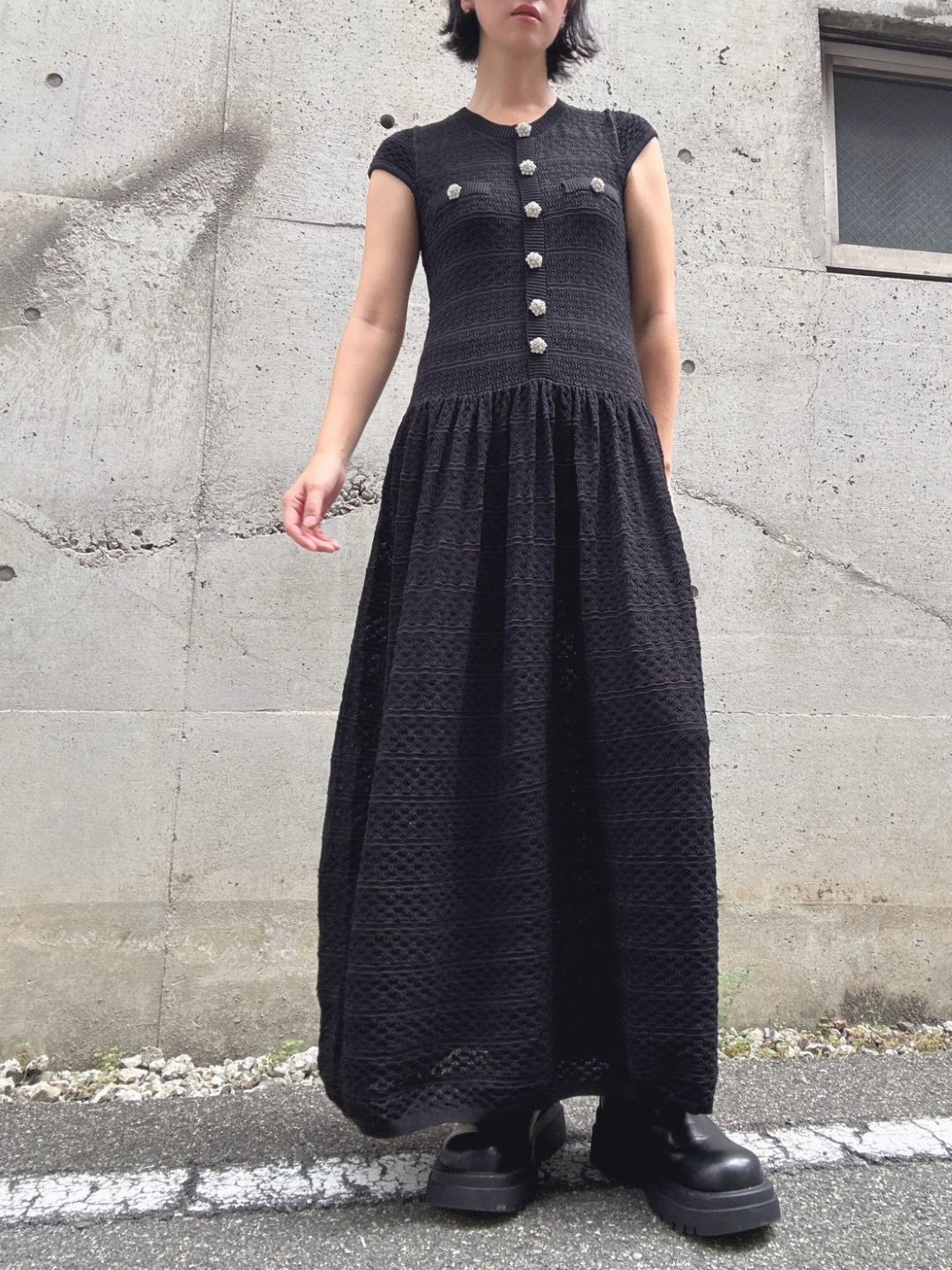 bijou button maxi one piece