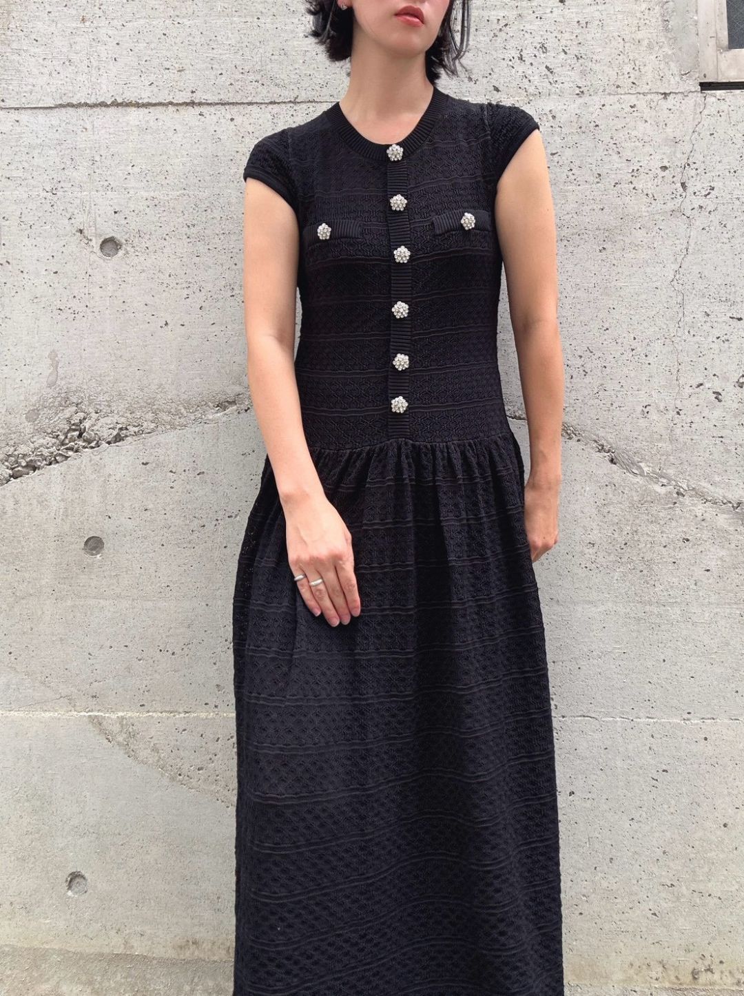 bijou button maxi one piece