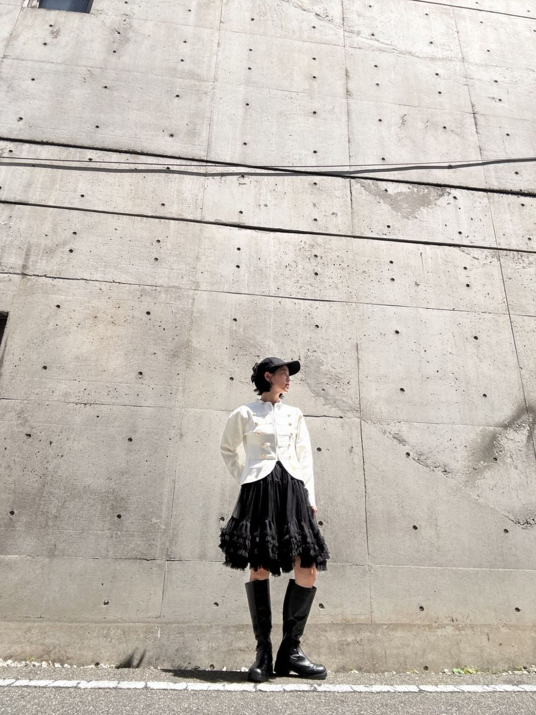 tulle gather volume skirt