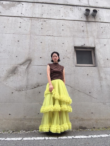 three-tiered Tulle  maxi skirt