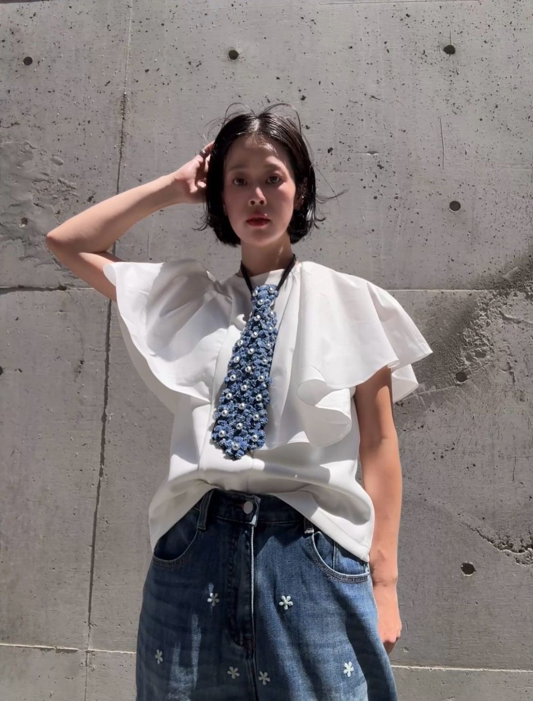 flower kuroshe necktie