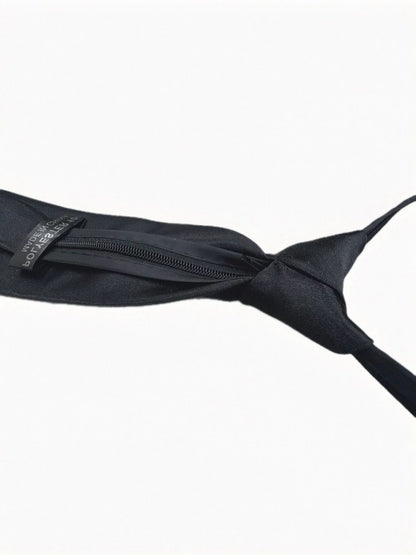 simple black necktie