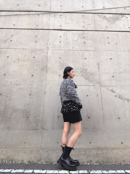 mix tweed knit cardigan