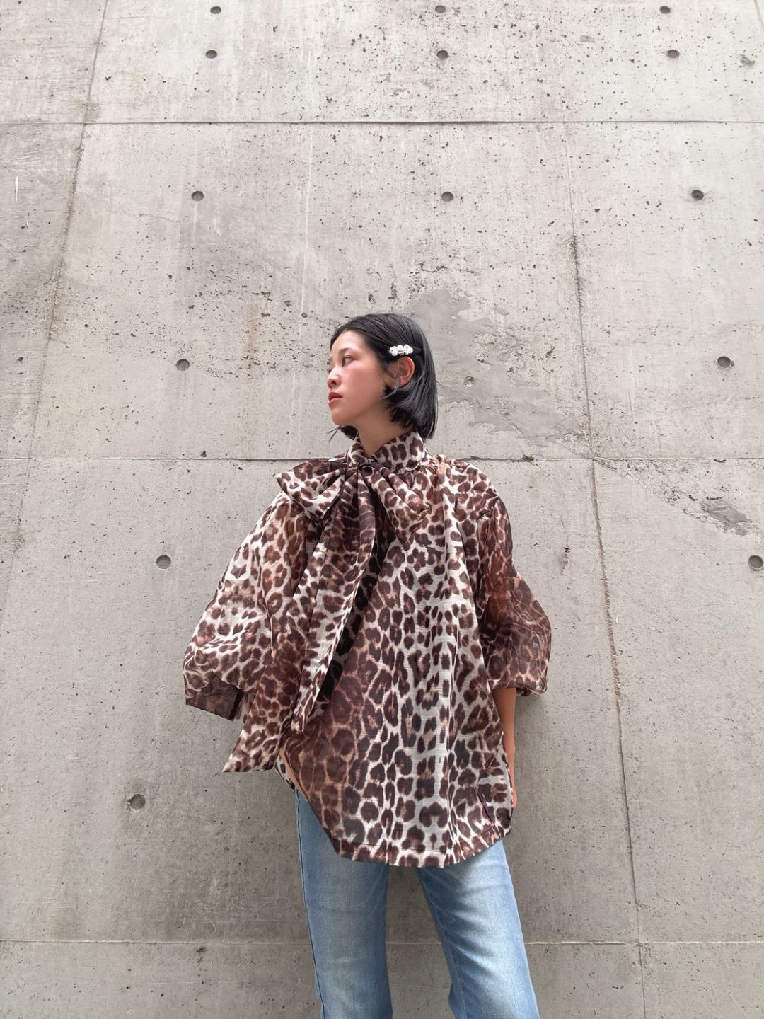 reopa-do volume sleeve blouse