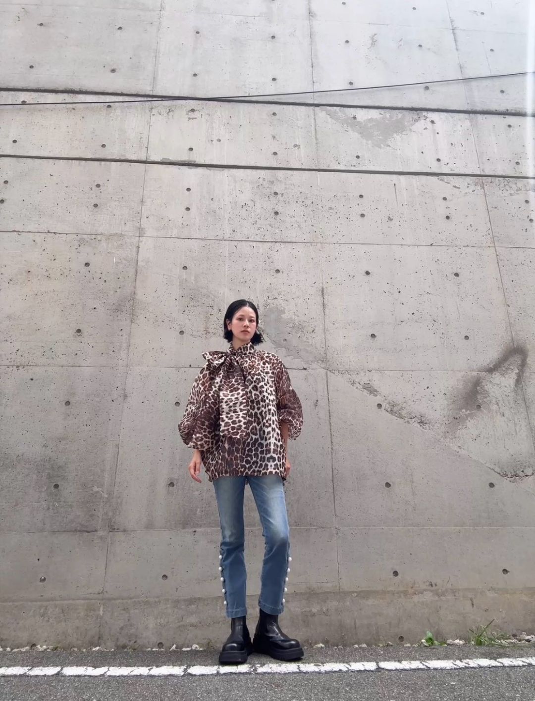 reopa-do volume sleeve blouse