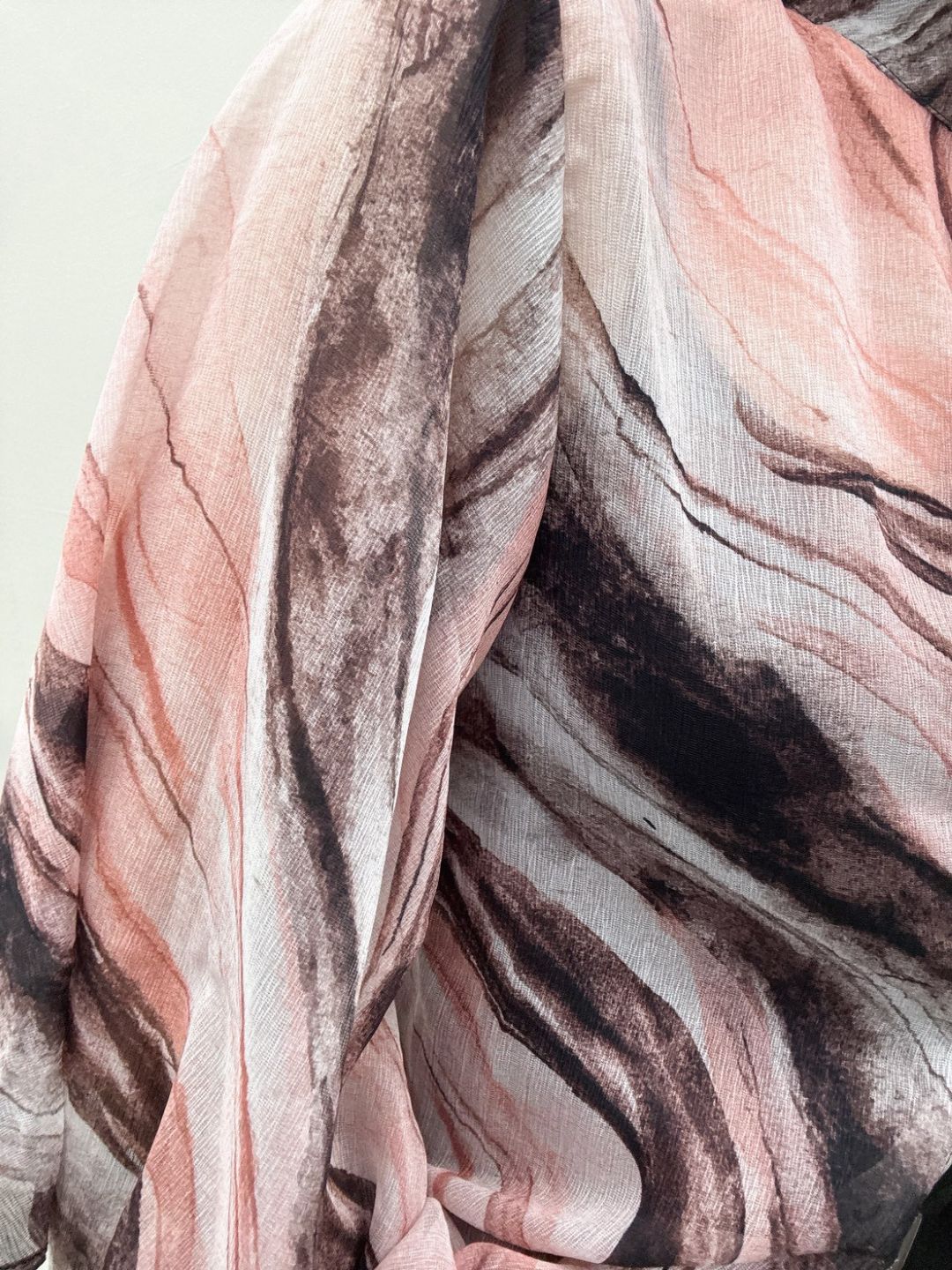 art print sheer shirt
