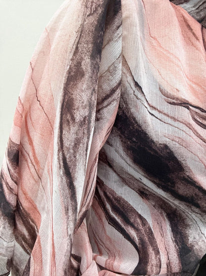 art print sheer shirt