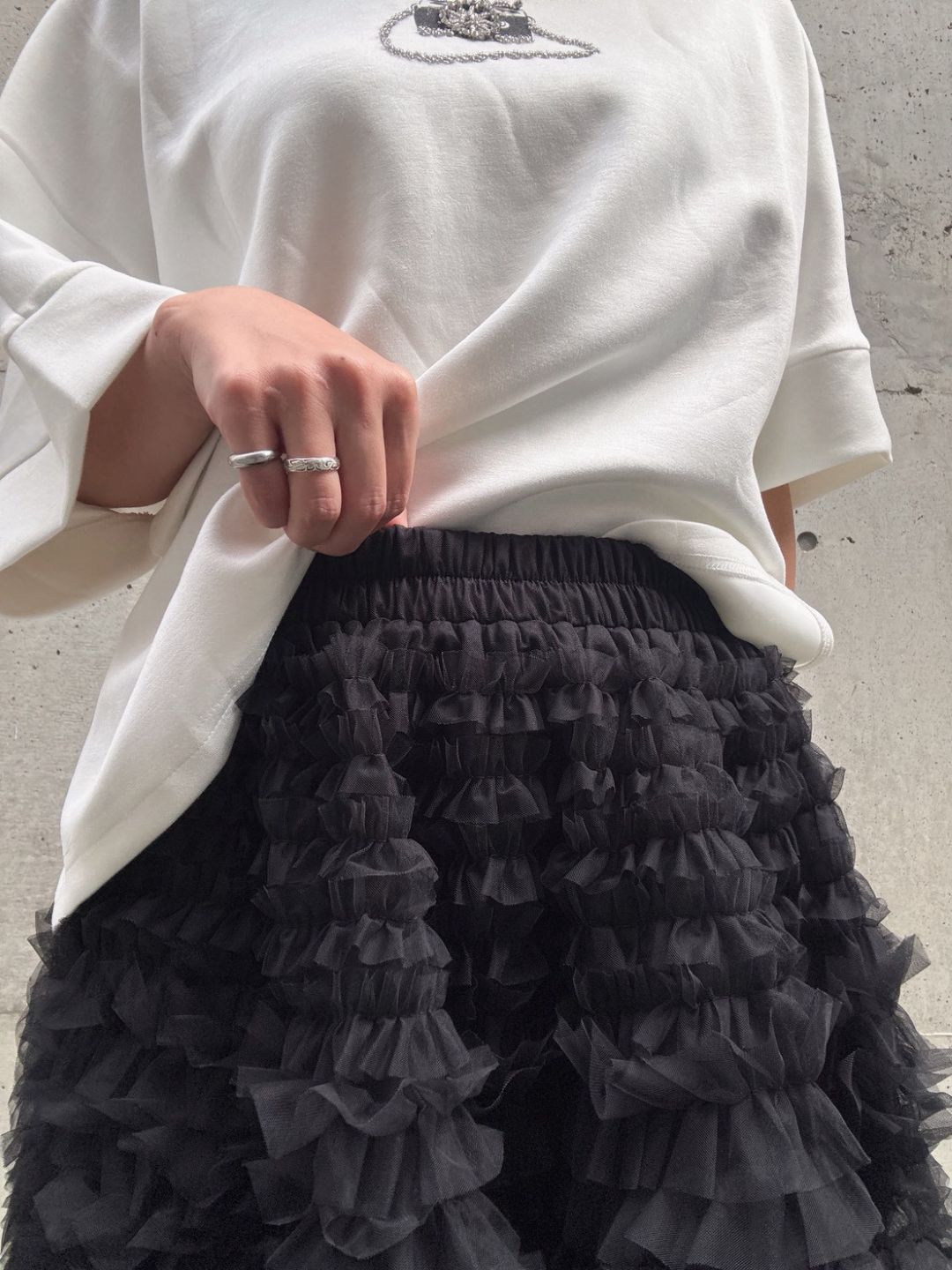 frill short skirt