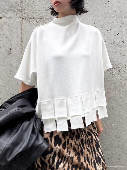 tab detail highneck Tshirt