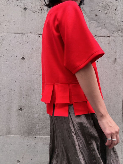 tab detail highneck Tshirt
