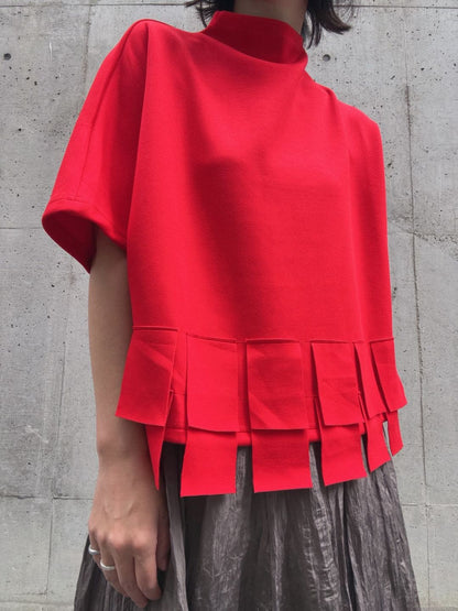 tab detail highneck Tshirt