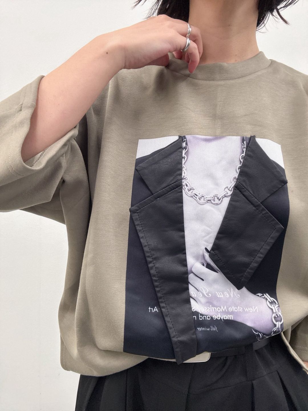 jacket print dolmanT