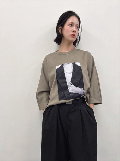 jacket print dolmanT