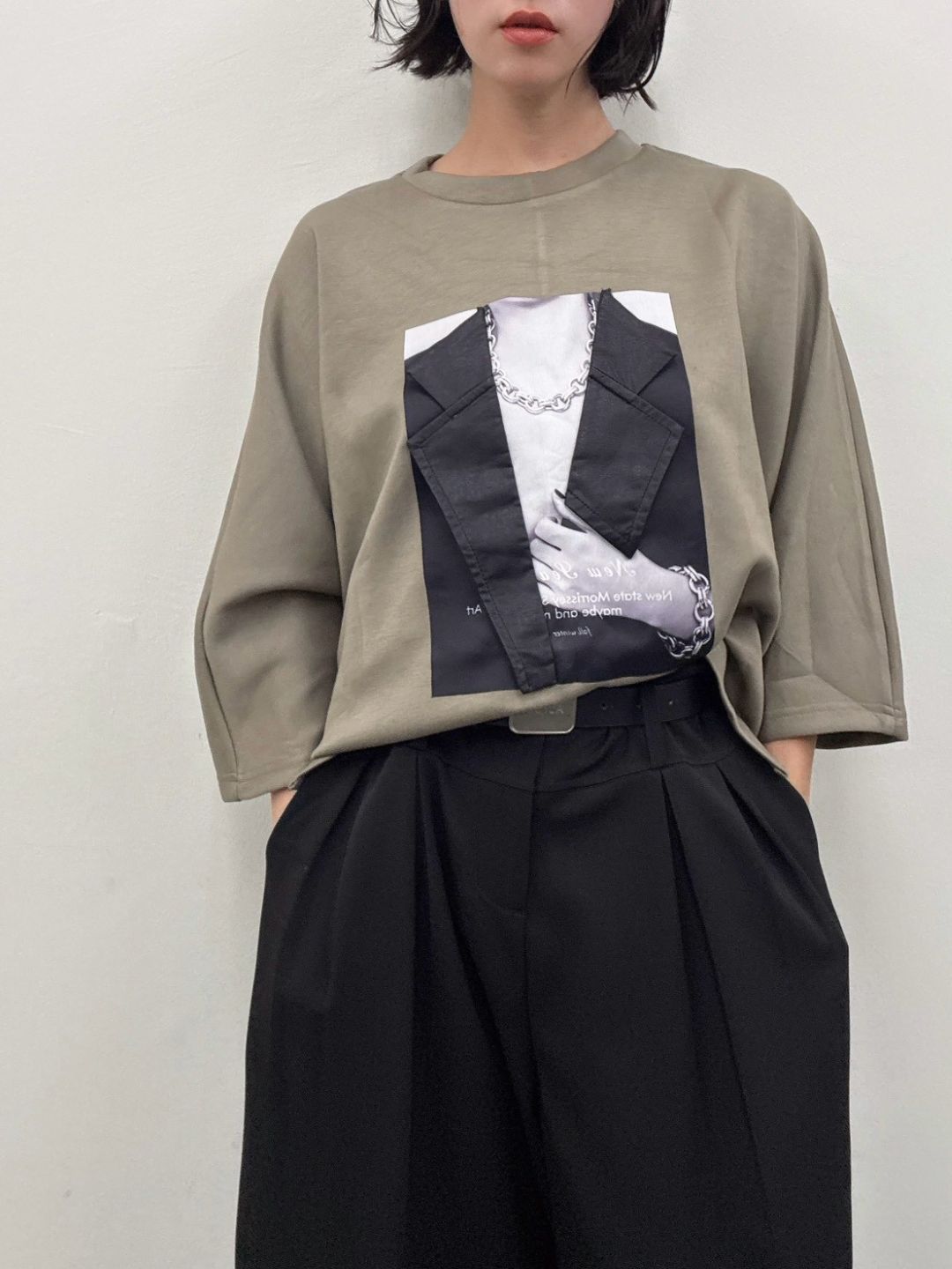 jacket print dolmanT