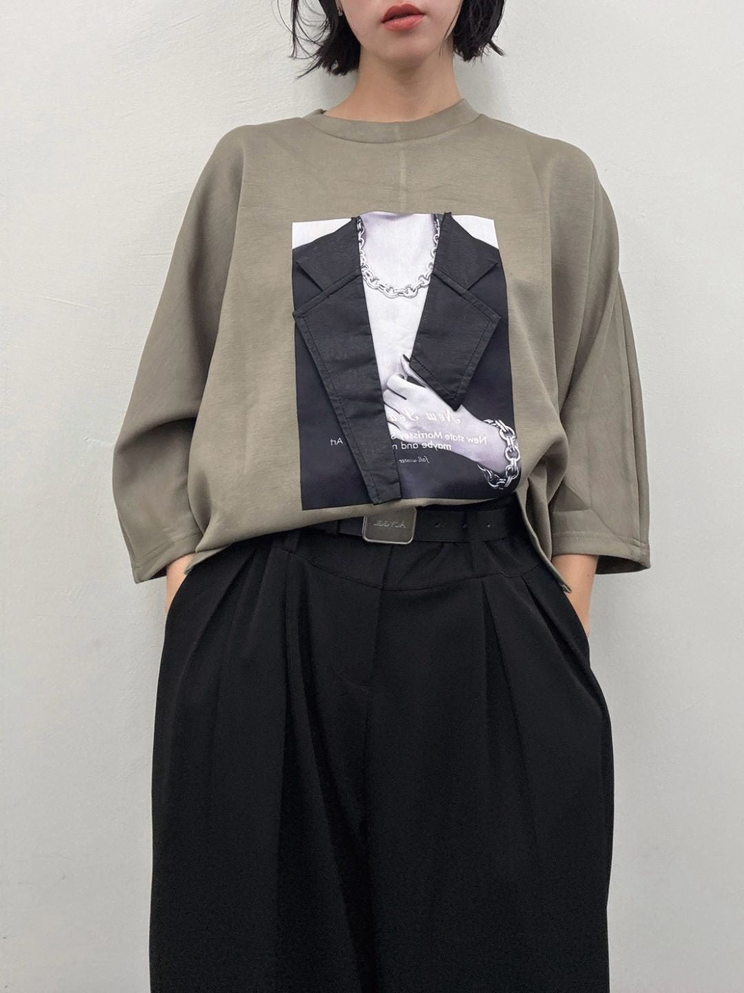 jacket print dolmanT