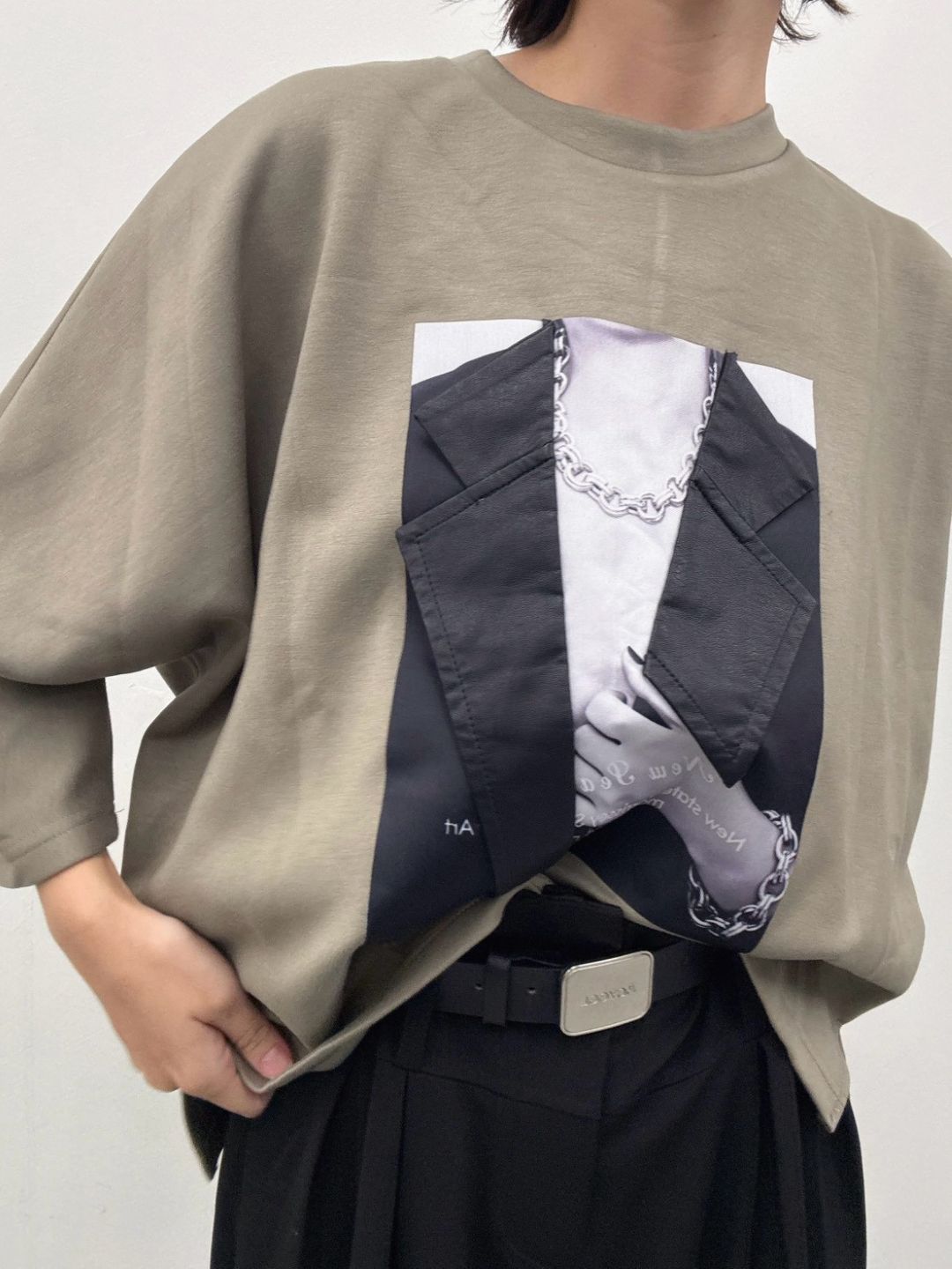 jacket print dolmanT
