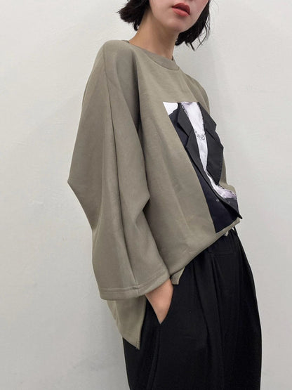 jacket print dolmanT