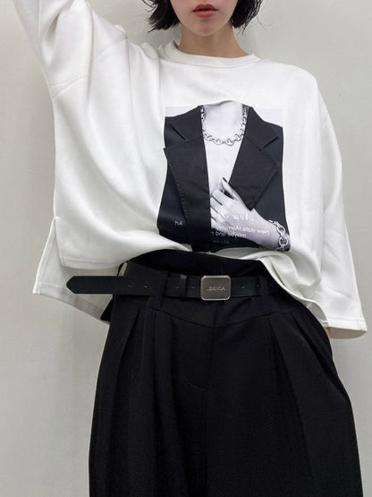 jacket print dolmanT