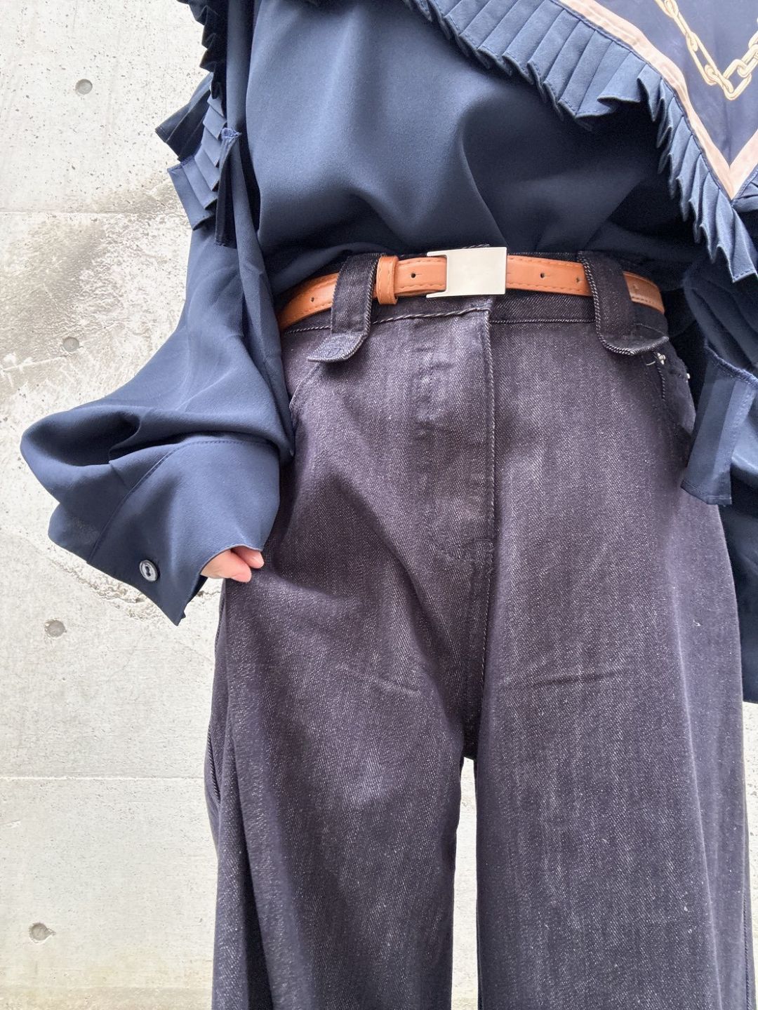 buggy denim pants