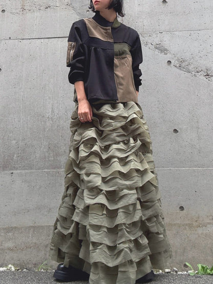 3D frill volume skirt