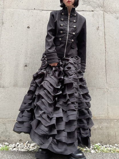 3D frill volume skirt