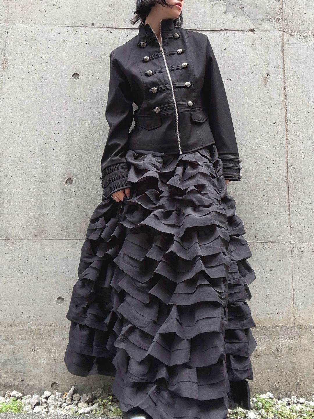 3D frill volume skirt