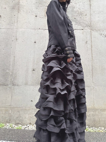 3D frill volume skirt