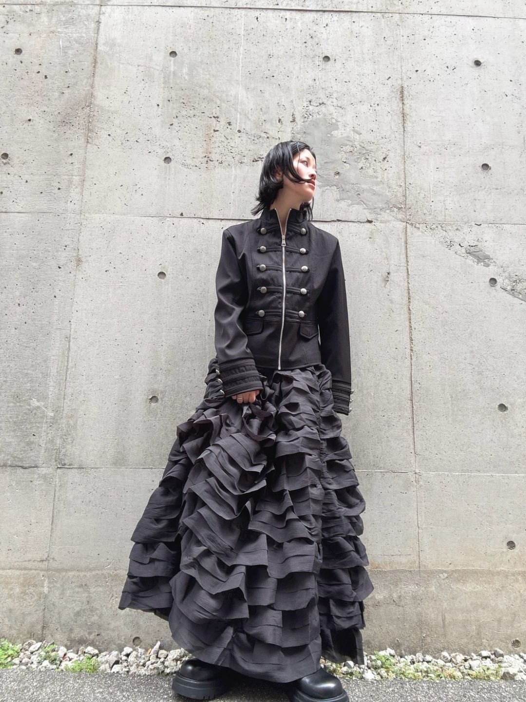 3D frill volume skirt