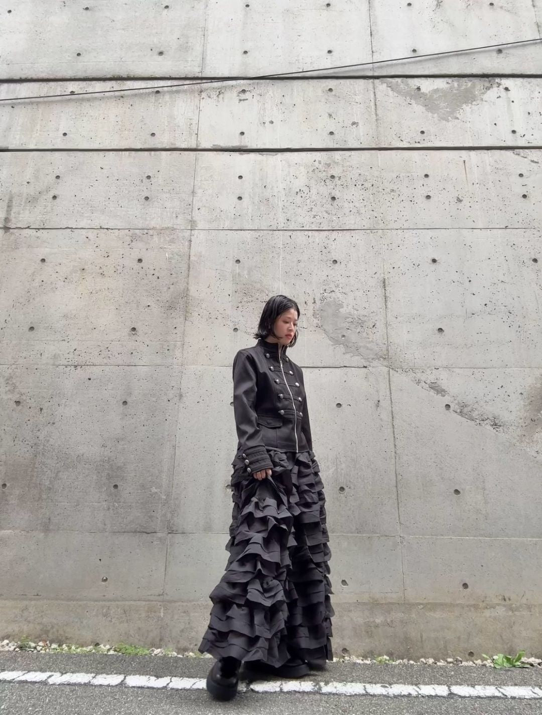 3D frill volume skirt
