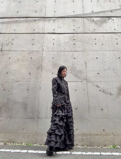 3D frill volume skirt