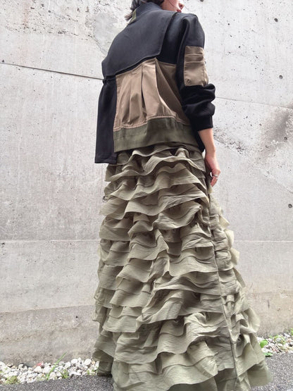 3D frill volume skirt