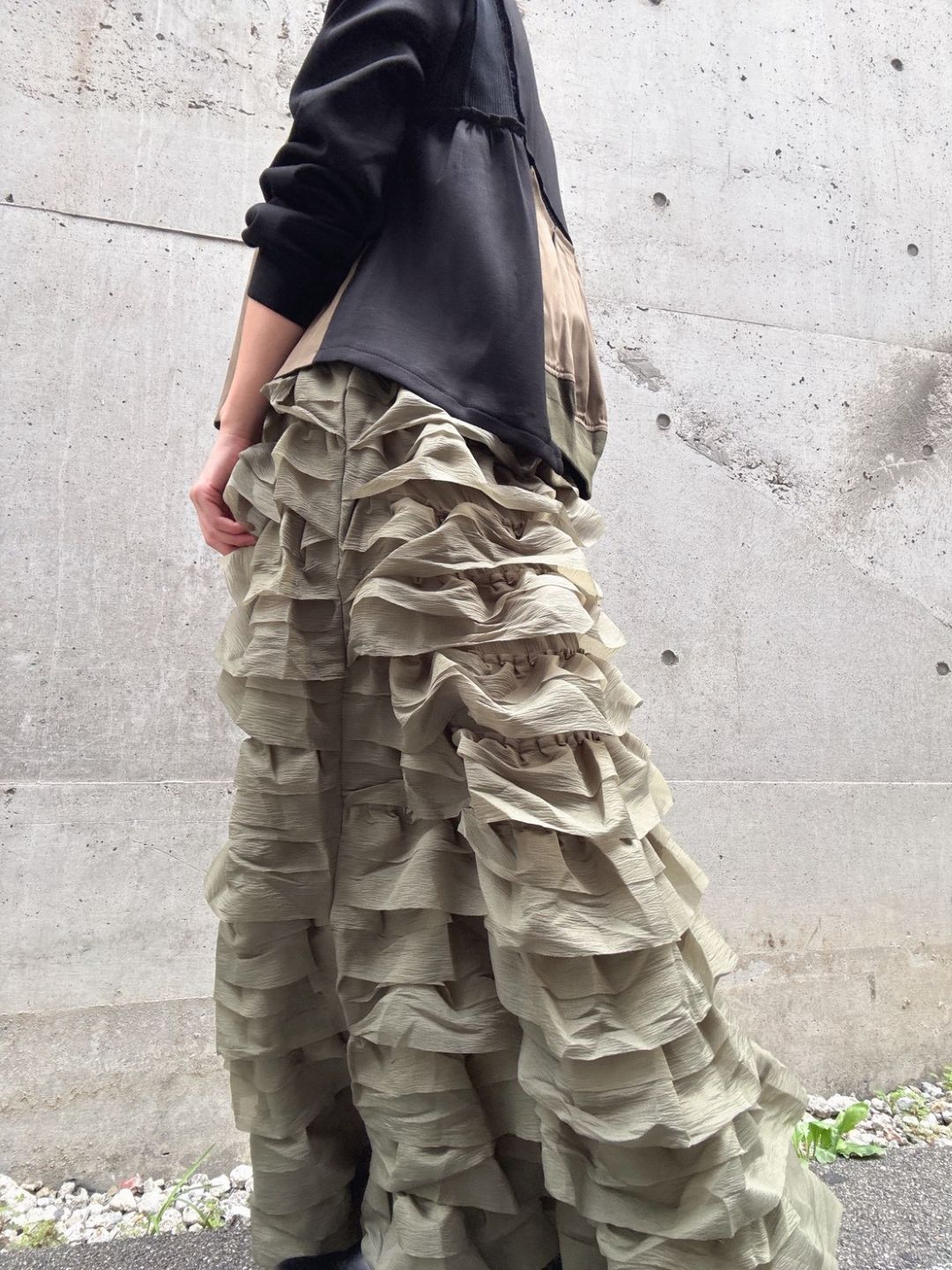 3D frill volume skirt