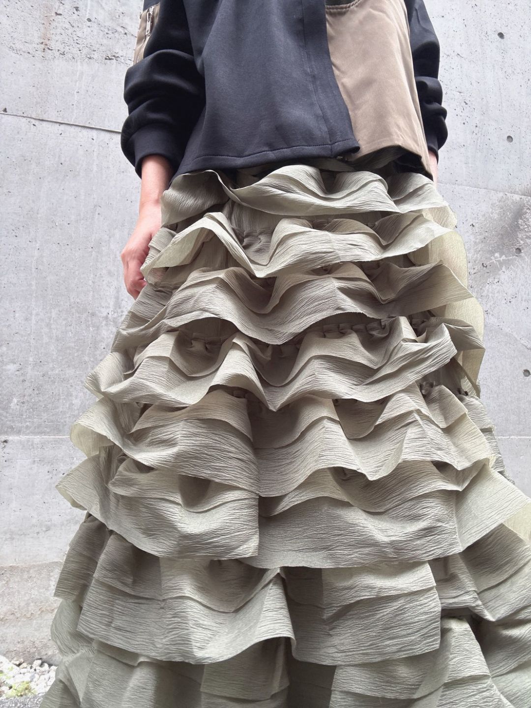 3D frill volume skirt