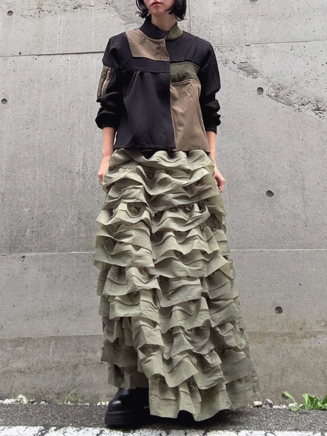 3D frill volume skirt