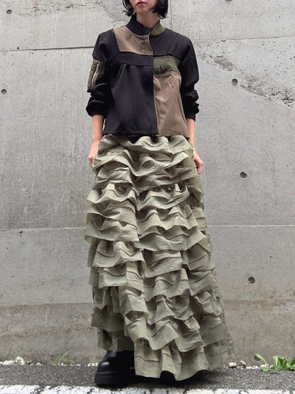 3D frill volume skirt