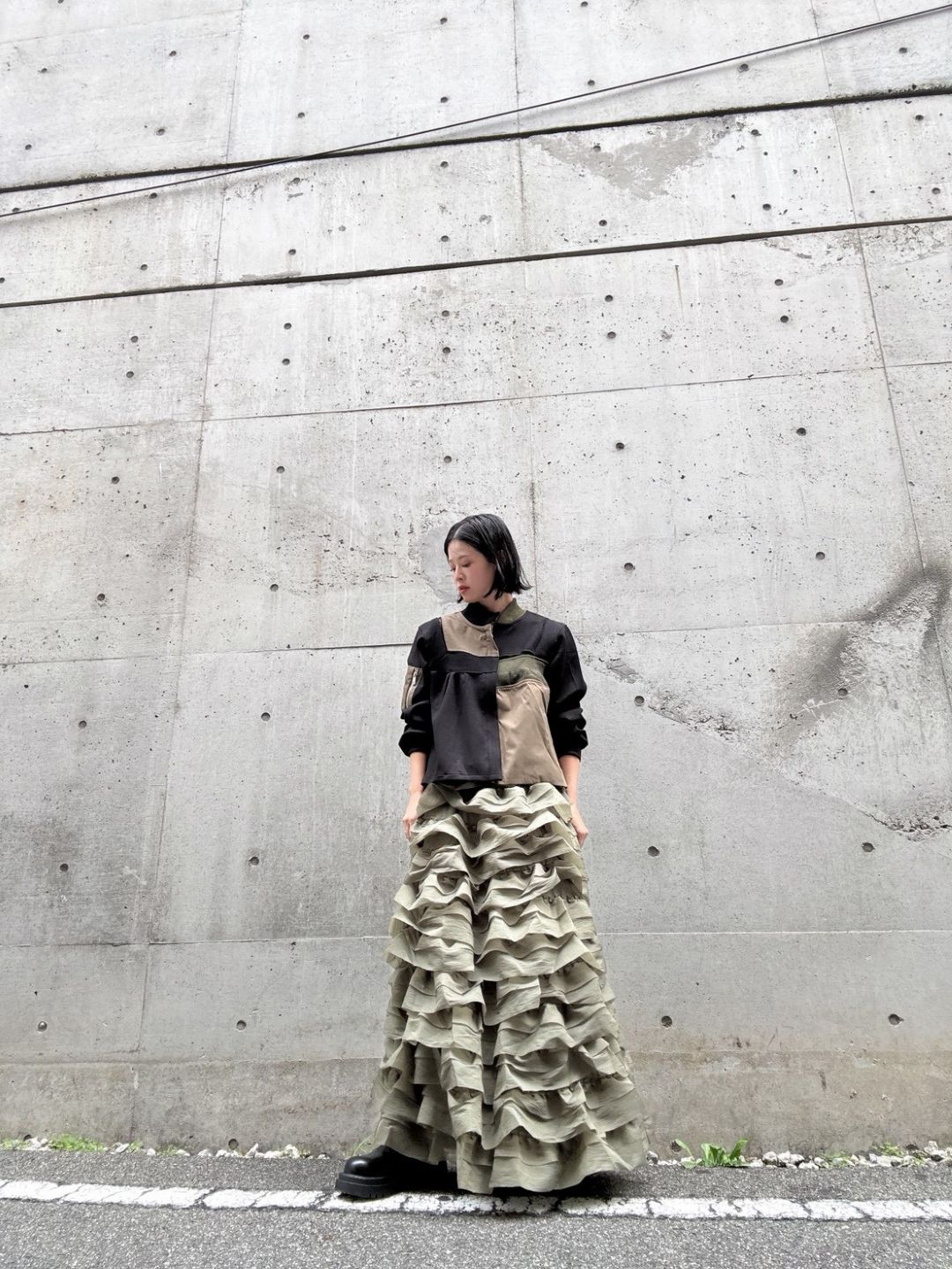 3D frill volume skirt
