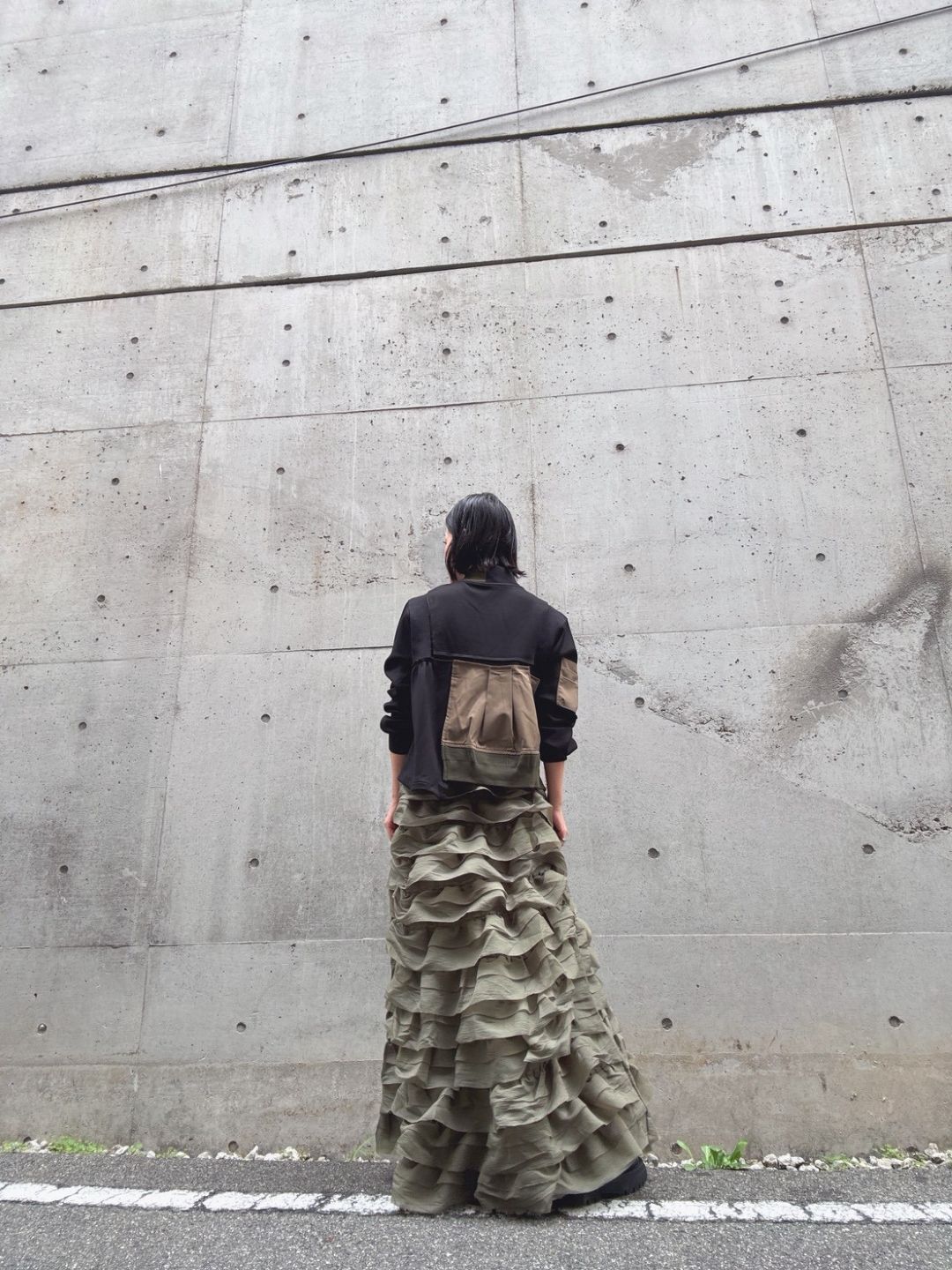 3D frill volume skirt