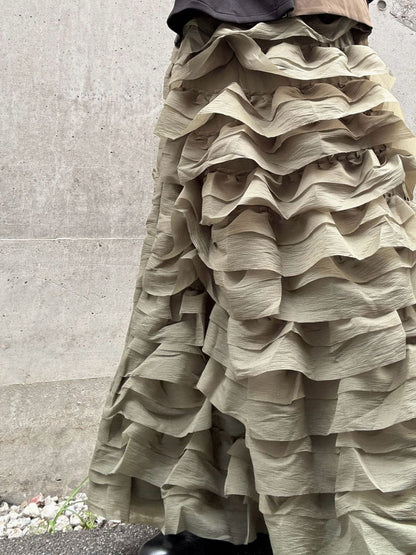 3D frill volume skirt