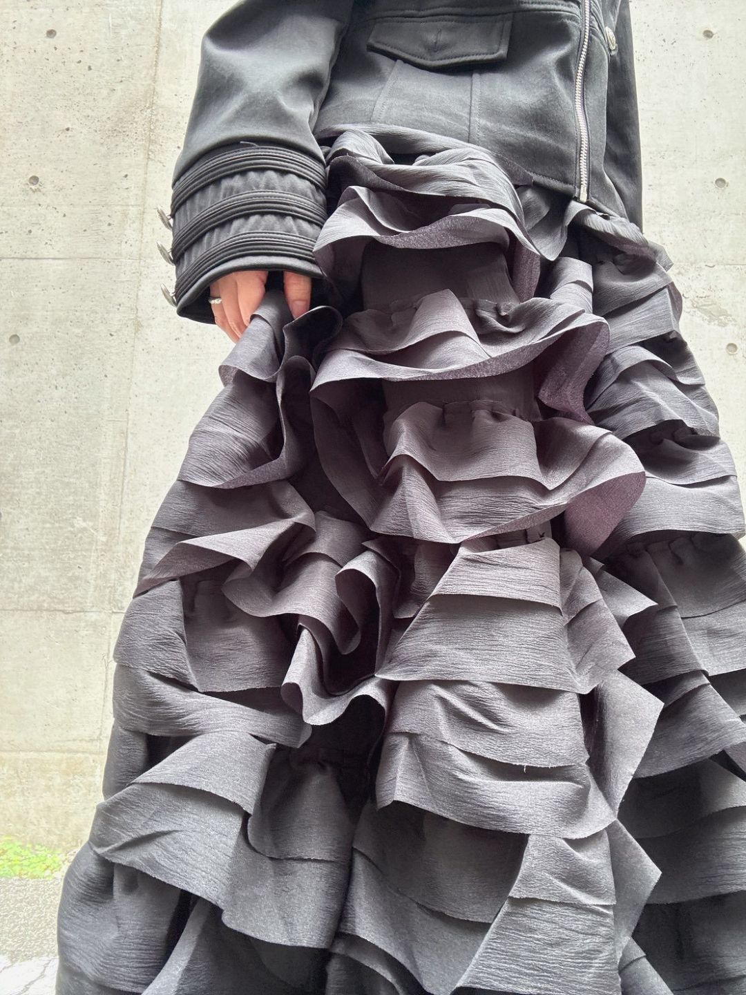 3D frill volume skirt
