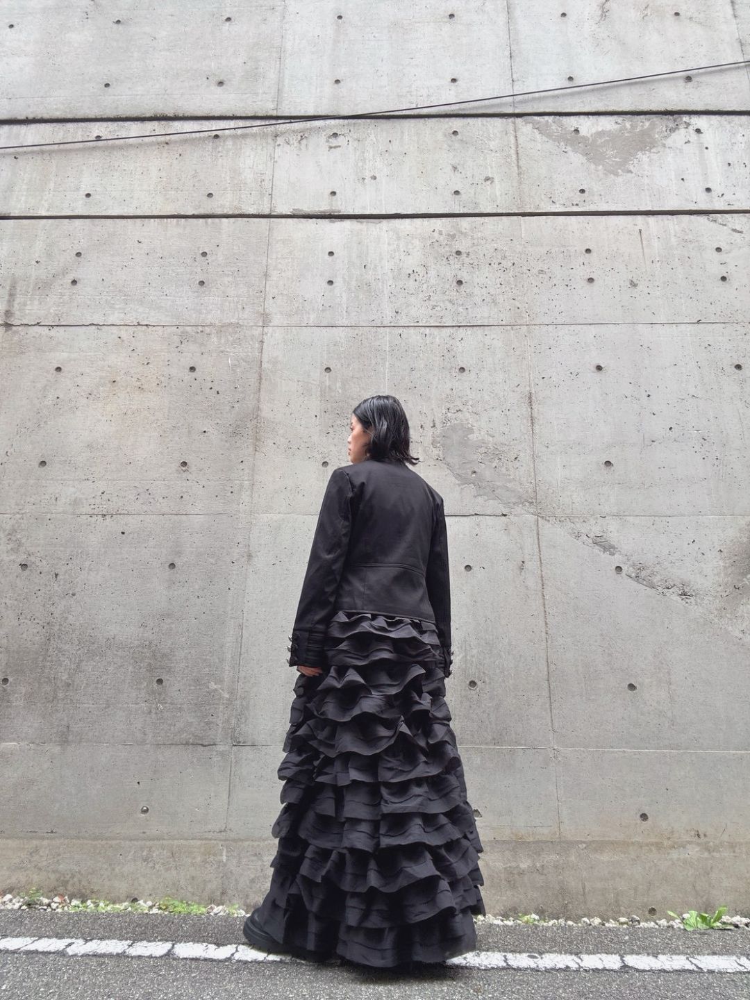 3D frill volume skirt